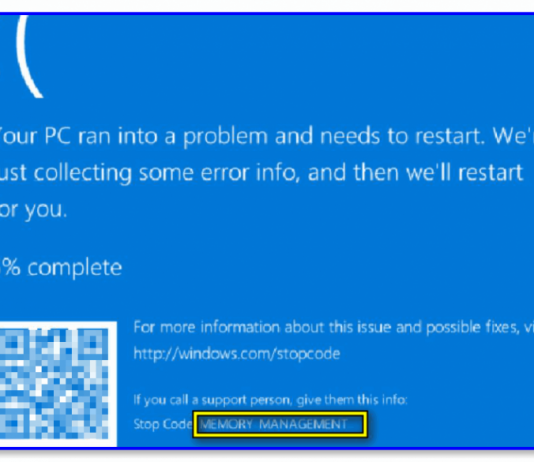 Memory management в Windows 10 (и синий экран). Как можно попытаться исправить проблему
