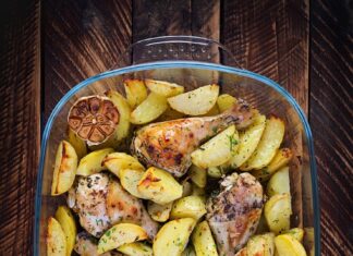 Курица по-французски с картофелем в духовке