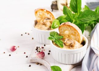 Курица с Грибами в Сливочном Соусе