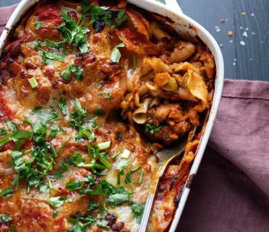 Запеканка из макарон с фаршем в духовке