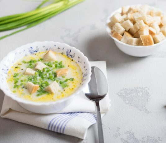 Рецепт супа с плавленым сыром и курицей