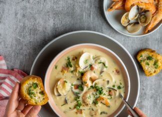 Постный суп с шампиньонами и картофелем