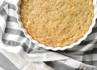 Капустный пирог на кефире в духовке