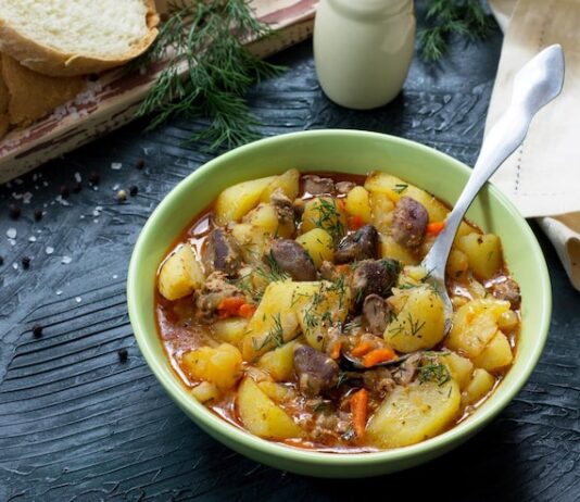 Суп из баранины с фасолью и картофелем