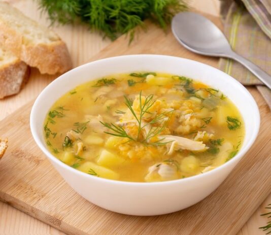 Суп с яйцом, вермишелью и картошкой без мяса