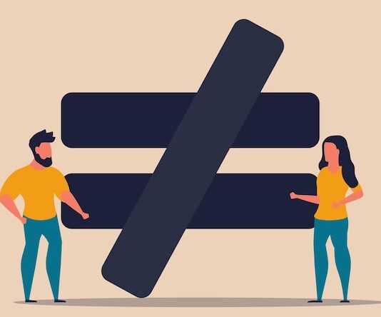 Различия знаков больше, меньше и равно