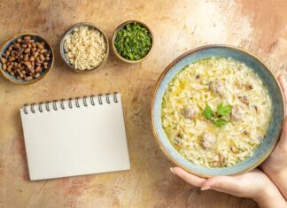 Рисовый суп с курицей и картошкой