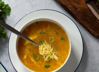 Куриный суп с домашней лапшой без картошки