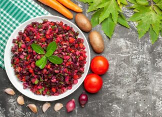 Салат с болгарским перцем и красной фасолью