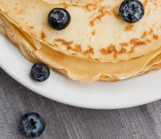 Пышные блины на кефире с дырочками