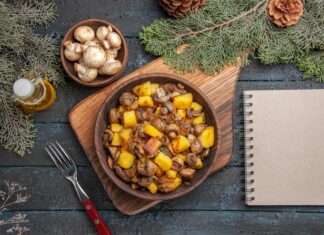 Тушеная картошка с мясом и грибами