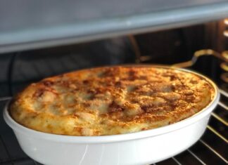 Мясной пирог с картошкой в духовке