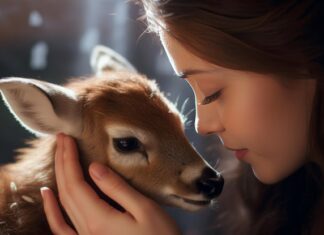 Маленький лисенок во сне женщины