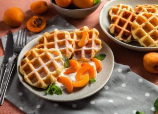 Венские вафли с яблоком для электровафельницы