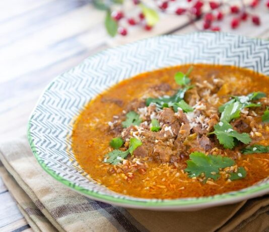 Рецепт супа харчо из свинины с рисом