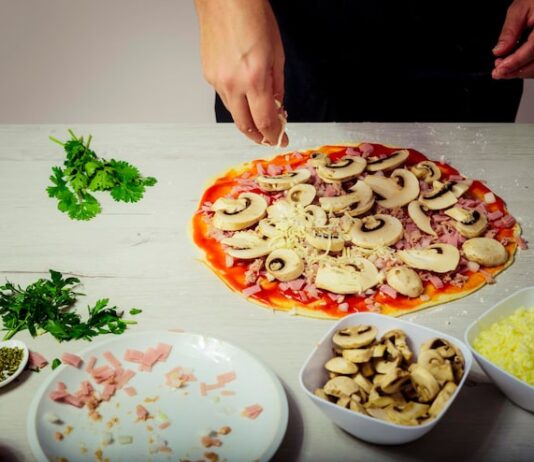 Грибная пицца в домашних условиях