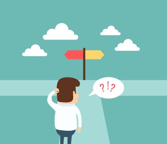 Определение направления знака больше