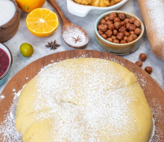 Творожный пирог в песочном тесте