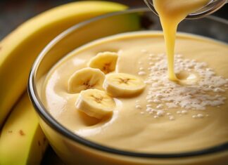 Банановый десерт без муки