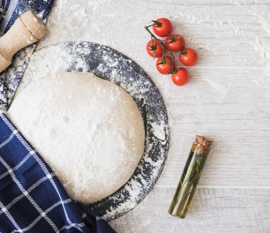 Место для пиццы без дрожжей