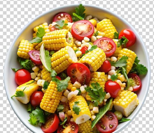 Салат с кукурузой и овощами