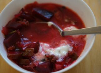Приготовление борща со свеклой