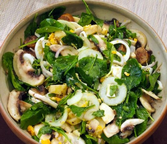 Огуречно-грибной салат