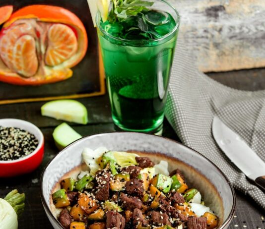 Салат из говядины с перцем