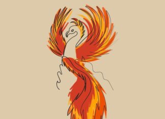 Феникс в тату: символ возрождения и преображения