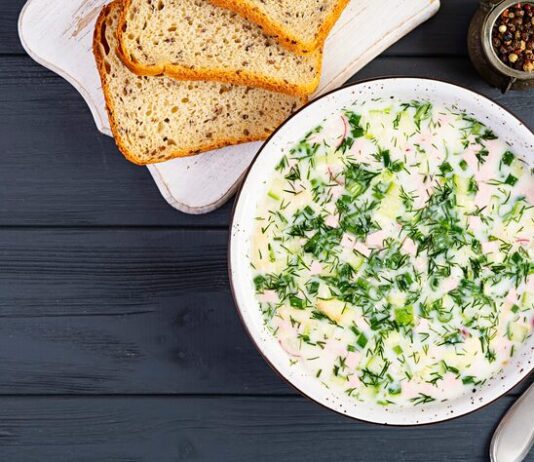 Окрошка на майонезе с уксусом