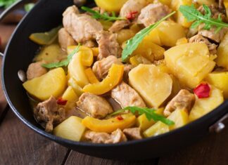 Рецепт тушеной курицы с картошкой