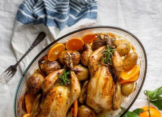 Индейка с цветной капустой в духовке